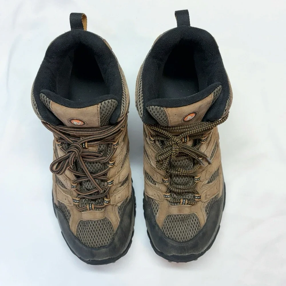 Merrell Moab 3 Mid Waterproof Hiking Boots Men's Size US 10.5 Earth Brown J06051